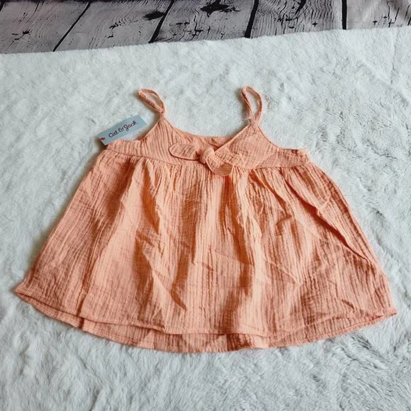 Cat & Jack, Girls' Gauze Shirt, 3KIDG-T - Picture 3 of 4